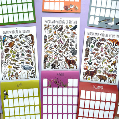 2025 British Wildlife Wall Calendar